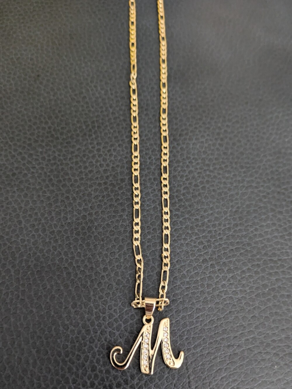 Goldplated Initial 'M' Pendant Necklace - NWOT